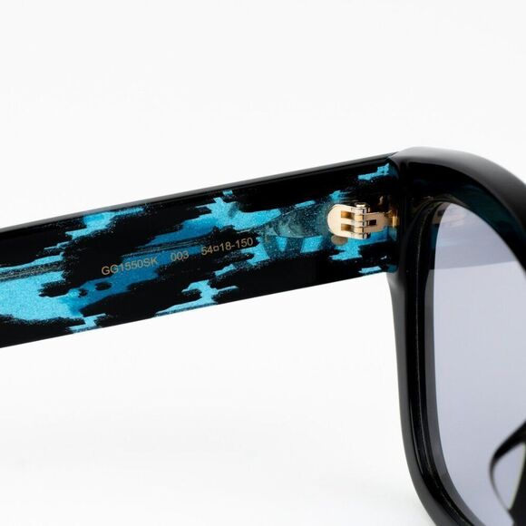 NEW Gucci GG1550SK 003 Black Violet Women Square Sunglasses GG 1550SK - Picture 9 of 10